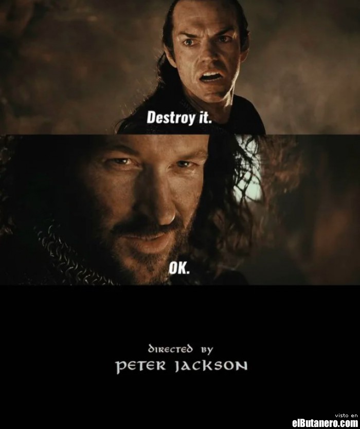 Isildur, Elrond y Peter Jackson