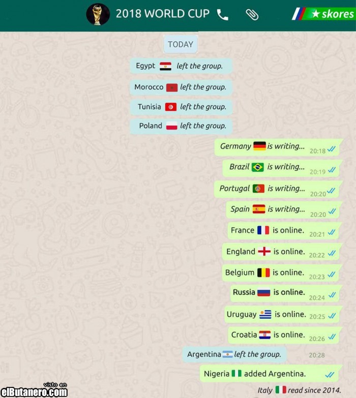 El Whatsapp del Mundial 